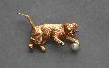 Gold Cat Brooch