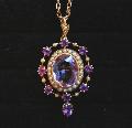 Edwardian Amethyst And Pearl Pendant/brooch