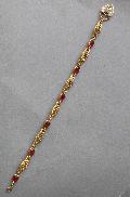 Edwardian Gilt And Red Stone Bracelet. Edwardian Gilt And Red Stone Bracelet.