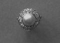 Edwardian Diamond And Natural Pearl Engagement Ring.