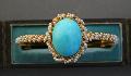 Edwardian Turquoise And Seed Pearl Bangle
