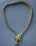 Antique Turquoise Snake Necklace