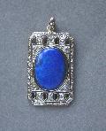 1930s Diamond And Lapis Lazuli Pendant