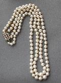 Vintage Cultered Pearls With Pearl Clasp