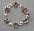 Edwardian Amethyst And Pearl Bracelet
