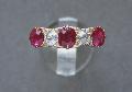 Edwardian Ruby And Diamond Five Stone Engagement Ring.