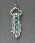 Edwardian Emerald And Diamond Pendant
