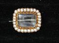 Victorian Pearl And Crystal Brooch