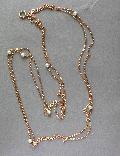 Edwardian 15ct Gold And Pearl Long Chain.