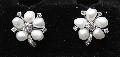 Wonderful Daisy Pearl And Diamond Earrings.