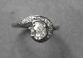 Diamond Swirl Engagement Ring Circa 1920