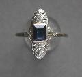 Art Deco Diamond And Sapphire Ring