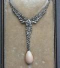 Edwardian Diamond And Coral Necklet