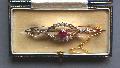 Gold Victorian Bar Brooch