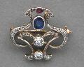 Victorian Sapphire And Diamond Brooch