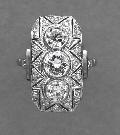 Art Deco Diamond Engagement  Ring