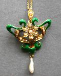 Art Nouveau Enamel Pendant