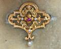 Edwardian French Gold And Ruby Brooch.