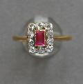 Edwardian Engagement Ruby Ring