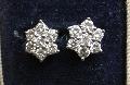 Diamond Cluster Earrings.