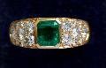 Vintage Emerald And Diamond  Ring