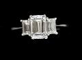 Emerald Cut Diamond Engagement Ring.
