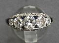 French Edwardian  Five Stone Diamond Ring