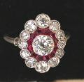 Engagement Ring 1 - Edwardian Ruby And Diamond Cluster Ring Engagement Ring 1 - Edwardian Ruby And Diamond Cluster Ring