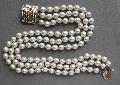 Pearl Choker With Diamond Clasp.