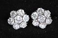 1920 Fabulous Diamond Daisy Cluster Earrings