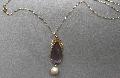 Art Nouveau Amethyst And Pearl Pendant