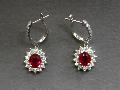 Ruby And Diamond Earrings