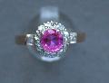 Pink Sapphire And Diamond Engagement Ring