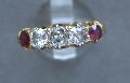 1920s Ruby And Diamond Five Stone Ring