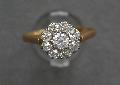 Daisy Diamond Cluster Engagement Ring 1920s