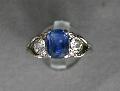 Sapphire And Diamond Three Stone Ring
