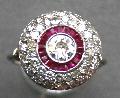 Art Deco Ruby And Diamond Ring