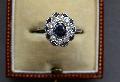 Art Deco Sapphire And Diamond Ring