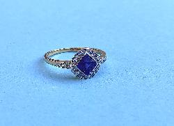 Antique Diamond And Sapphire Ring