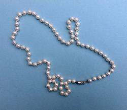 Cultured Pearls With Diamond Barrel Clasp