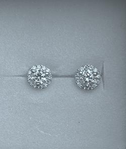 Diamond Stud Halo Earrings Supurb Quality