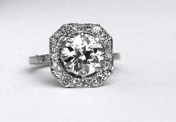 Fabulous Solitaire Old-cut Diamond Engagement Ring.