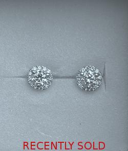 Diamond Stud Halo Earrings Supurb Quality