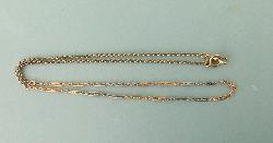 Vintage Long 18ct  Gold And Platinum Chain