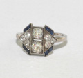 Art Deco Sapphire and Diamond Ring