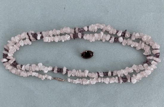 AMETHYST AND ROSE  BEADS