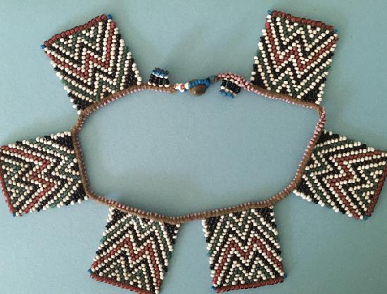 ART DECO AFRICAN BEADED NECKLACE