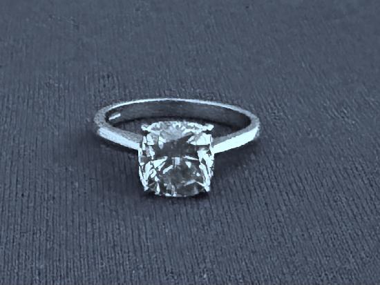 CUSHION CUT SOLITAIRE DIAMOND RING