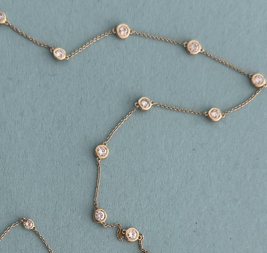 FABULOUS LONG GOLD GUARD CHAIN WITH DIAMONDS 