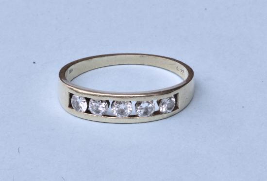 FIVE STONE DIAMOND ETERNITY RING